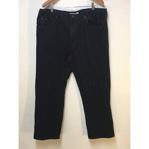 Lee Regular Fit Jeans Mens 42x29 Black Straight Leg Cotton Denim JIM-M574-047